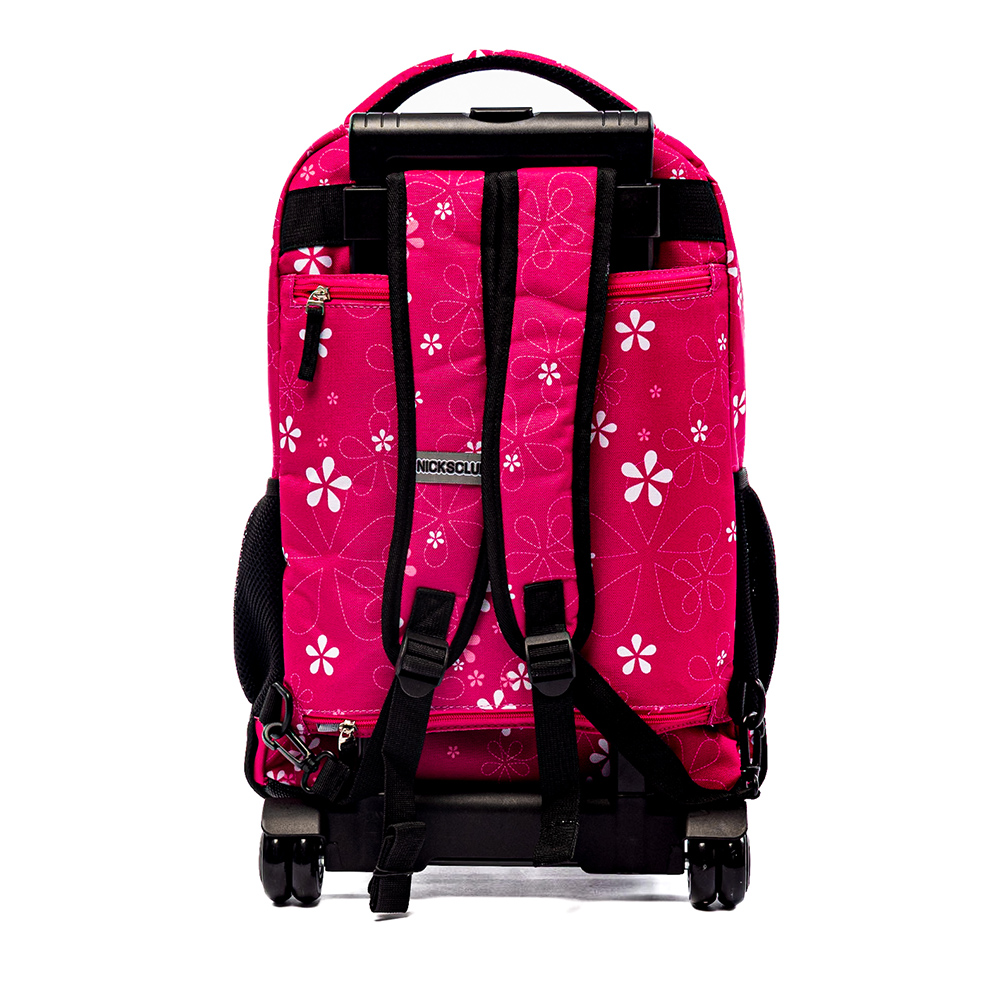 Mochila De Rodos Rosada Floreal Nicks Club