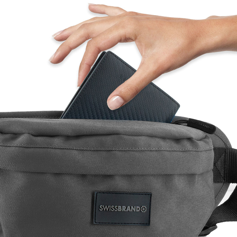 Bolso De Cintura Swissbrand Verdi Dark Grey