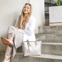 Bolso LB Tipo Satchel Shopper Plomo