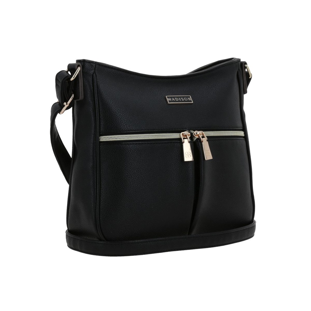 Bolso Tipo Bandolero Negro Madison Malana
