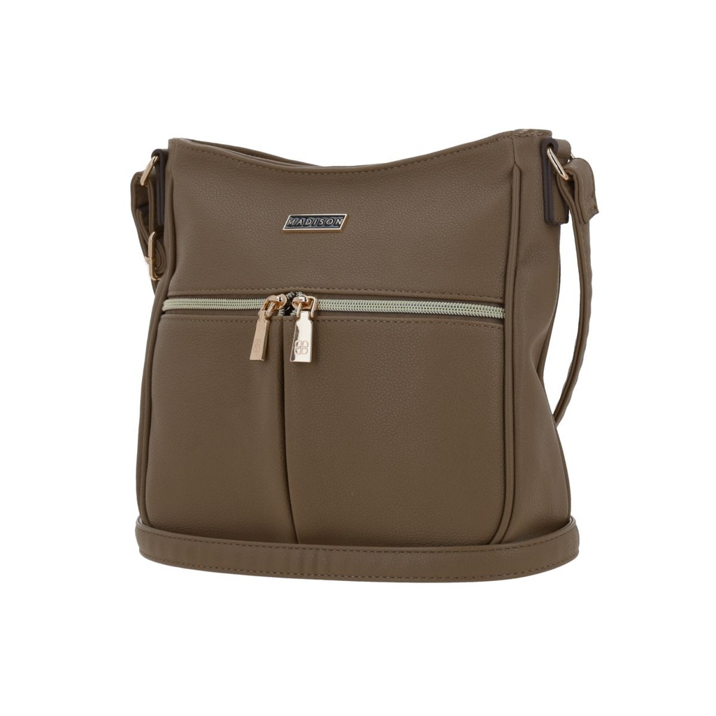 Bolso Tipo Bandolero Taupe Madison Malana