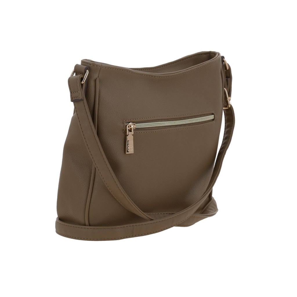 Bolso Tipo Bandolero Taupe Madison Malana
