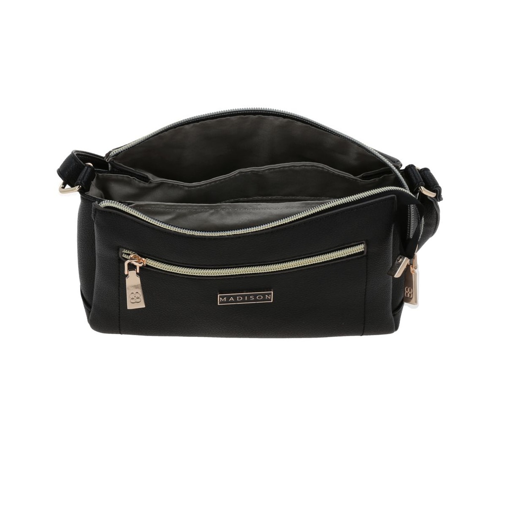Bolso Bandolero Madison Negro Abi