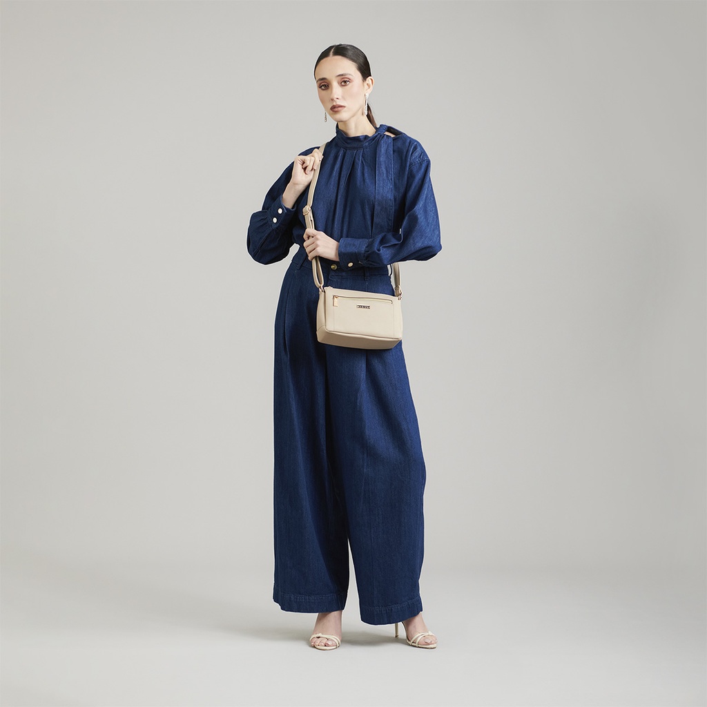 Bolso Bandolero Madison Beige Abi
