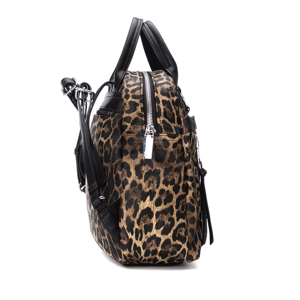 Bolso Tipo Mochila Refresh Loren Leopardo