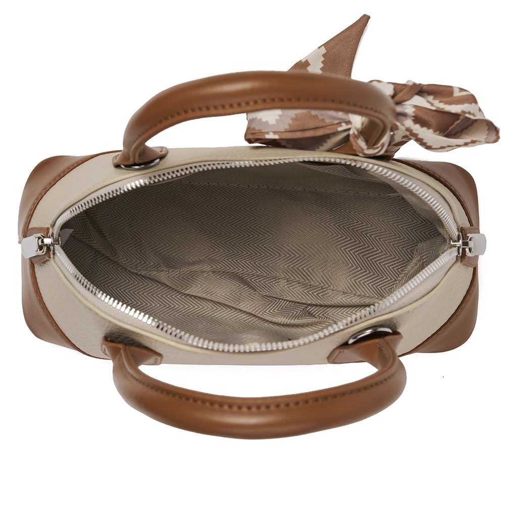 Bolso Madelin Tipo Bandolero Bowling Beige