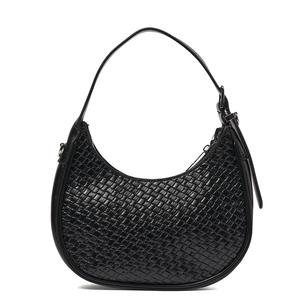 Bolso Madelin Tipo Baguette Jury Negro