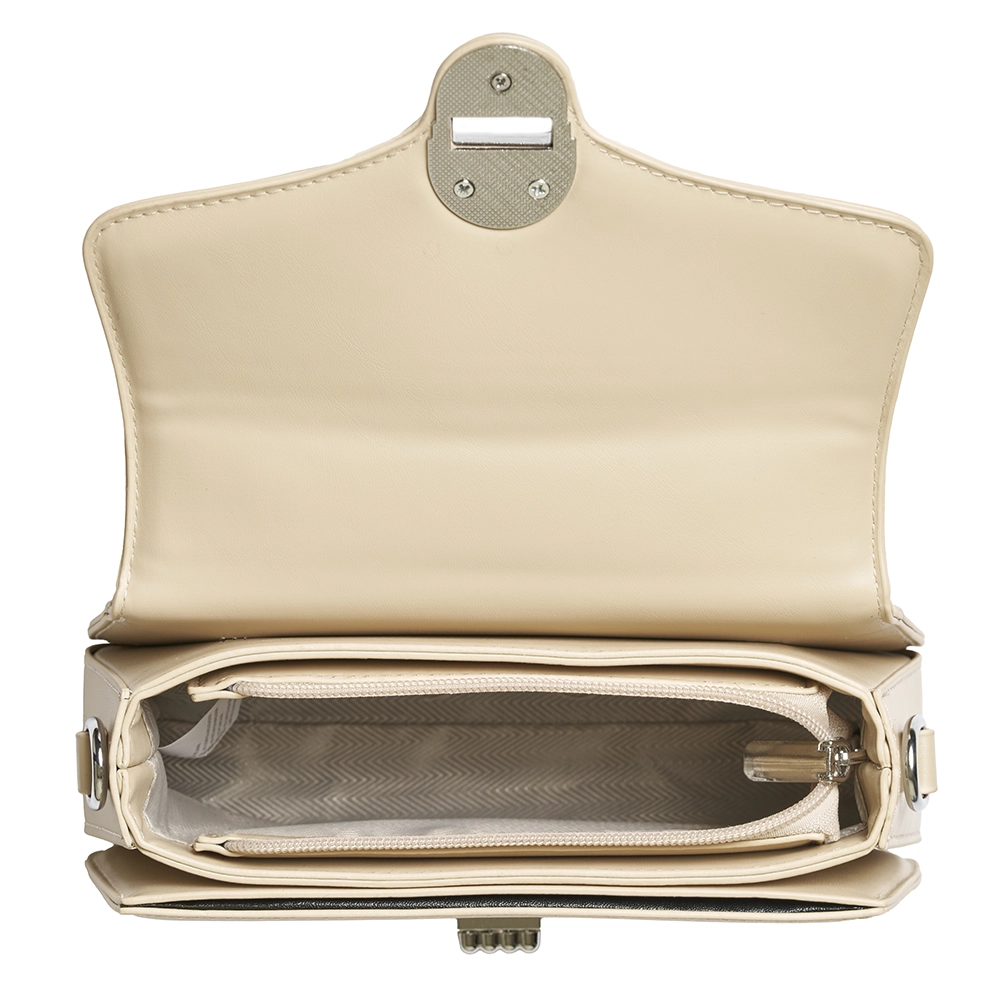 Bolso Tipo Bandolero Madelin Secret Beige