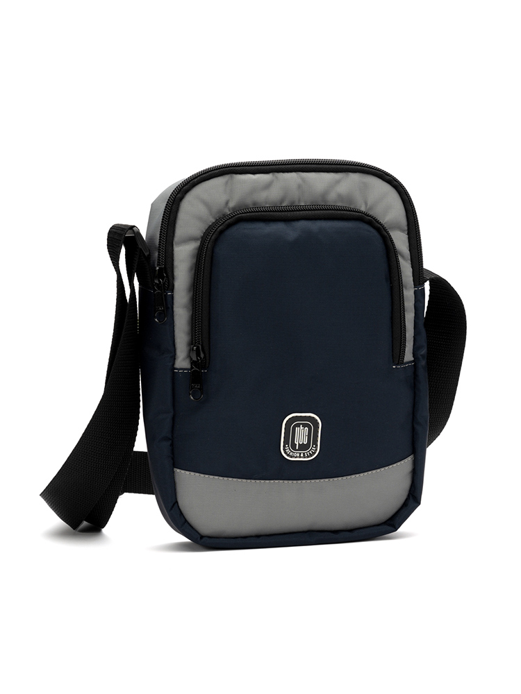 Bolso Cruzado YTC Messenger Allan Azul Con Gris