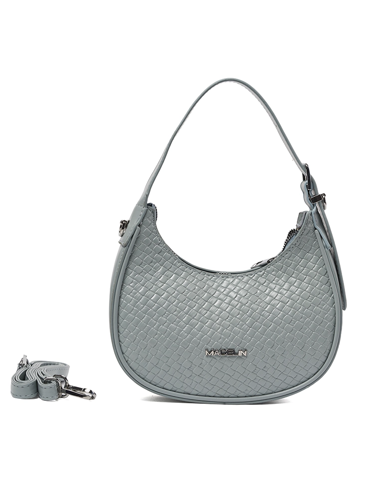 Bolso Madelin Tipo Baguette Jury Celeste