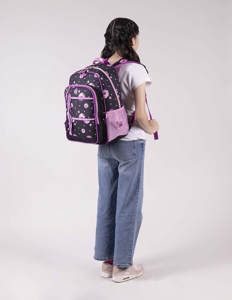 Mochila Chenson Happy Girl Floral Púrpura