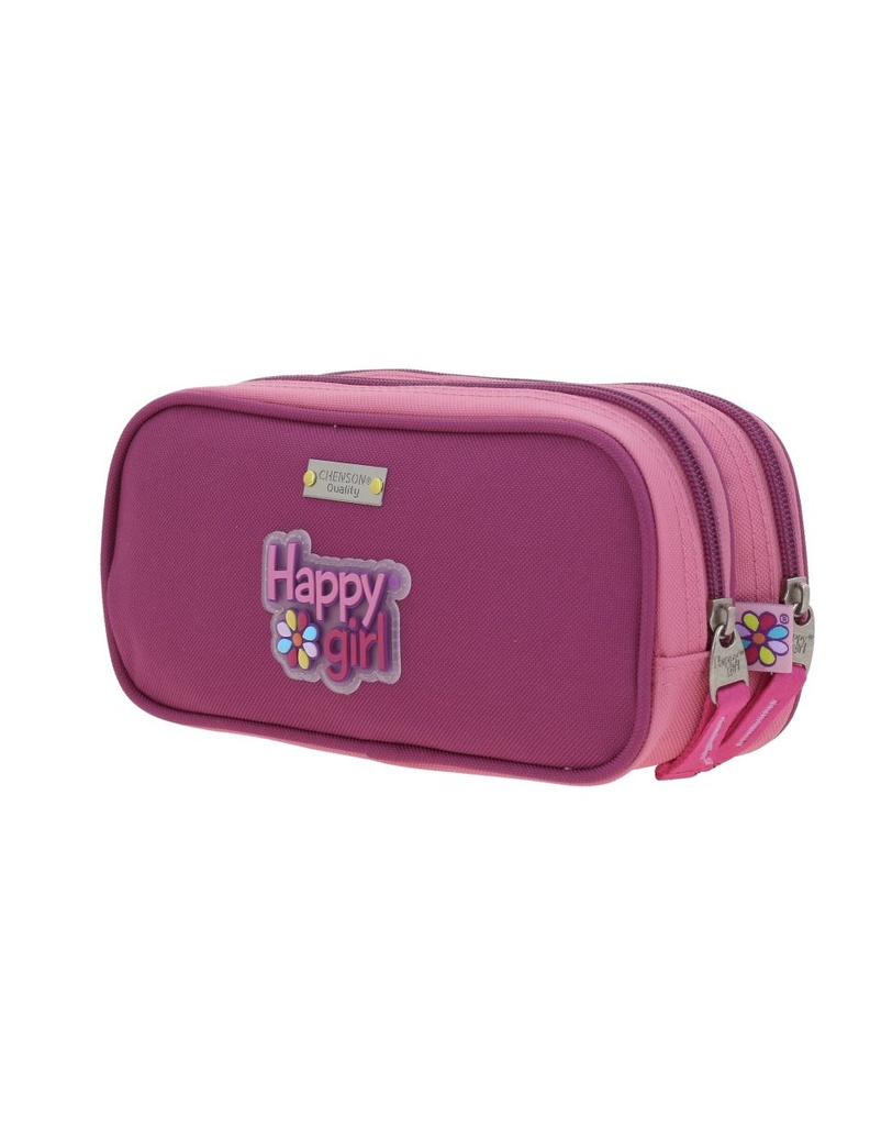 Portalápiz Rosa Con Flor Happy Girl Tarlait
