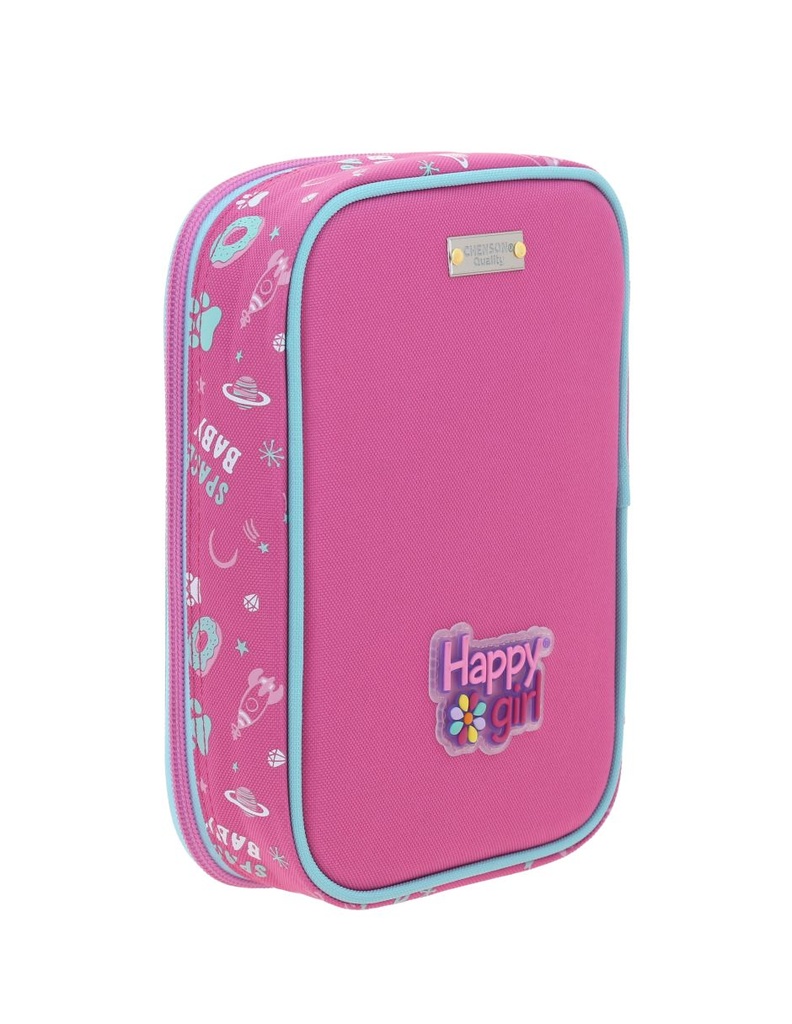 Portalápiz Rosa Happy Girl Ajua