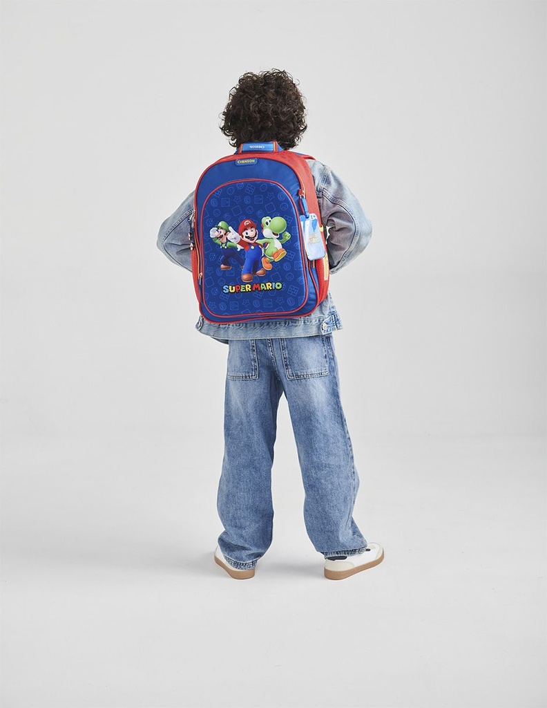 Mochila Azul Mario Bros Chenson Gronshi