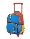 Mochila Con Ruedas Azul Mario Bros Chenson Onder