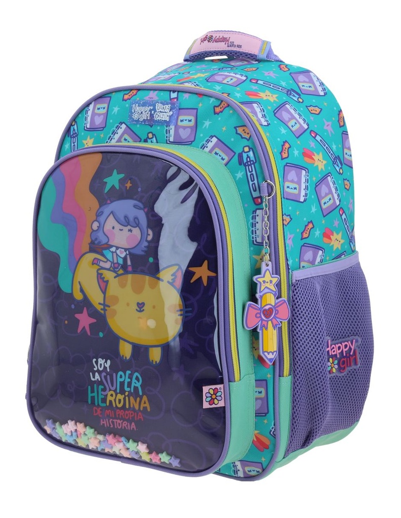 Mochila Turquesa Vania Bachur Happy Girl Josed