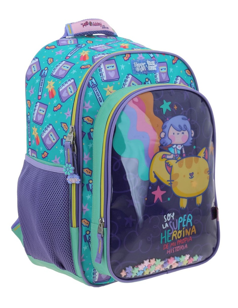 Mochila Turquesa Vania Bachur Happy Girl Josed