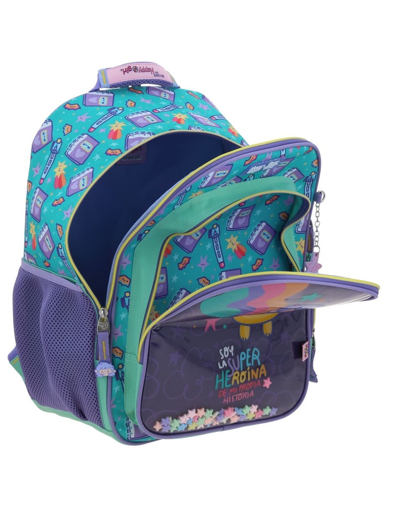 Mochila Turquesa Vania Bachur Happy Girl Josed