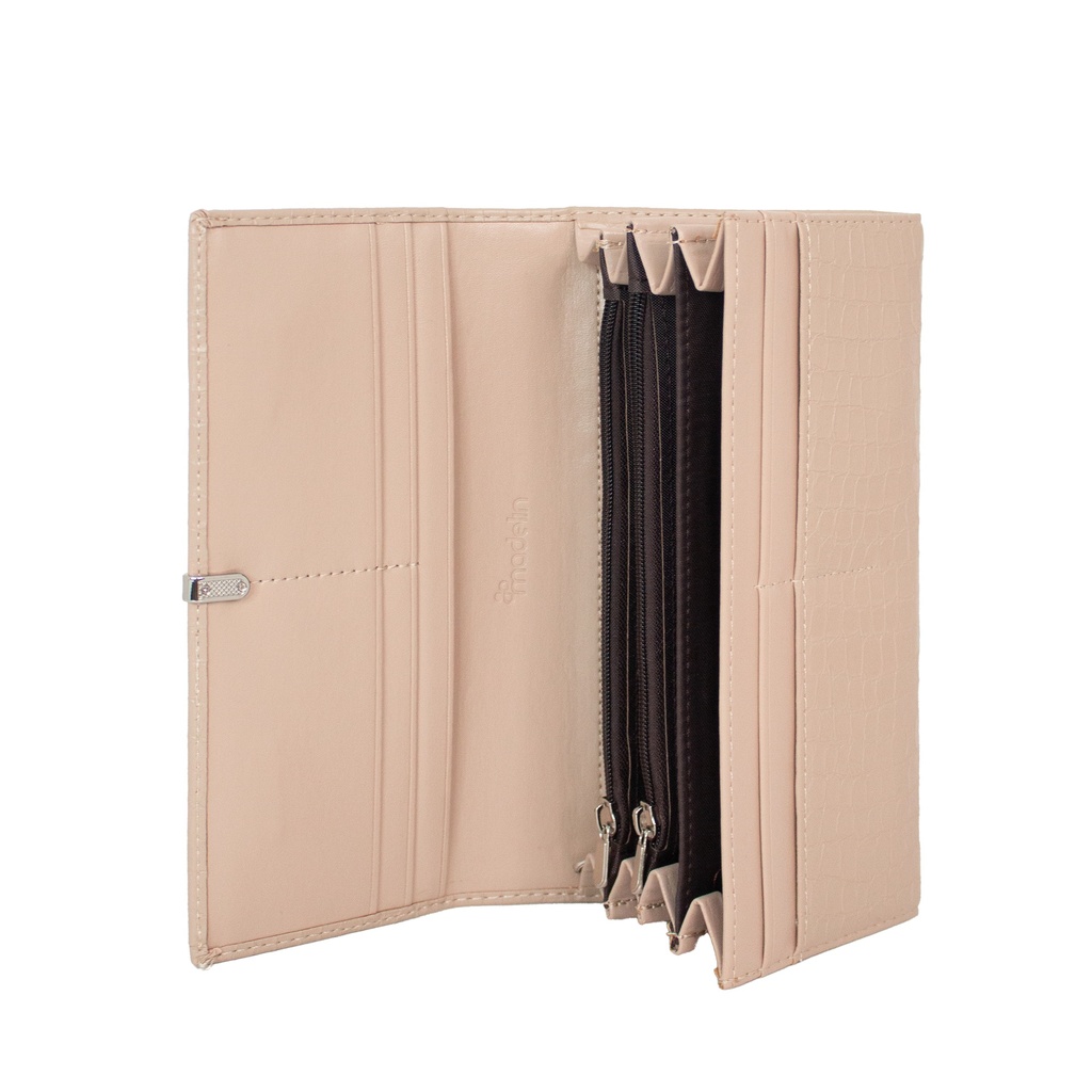 Billetera Madelin Grande Para Mujer Yoss Beige