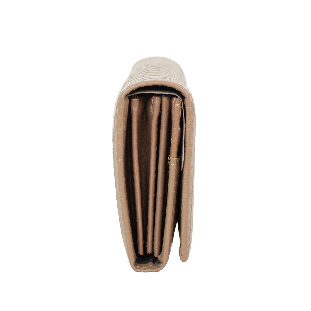 Billetera Madelin Grande Para Mujer Yoss Beige Oscuro