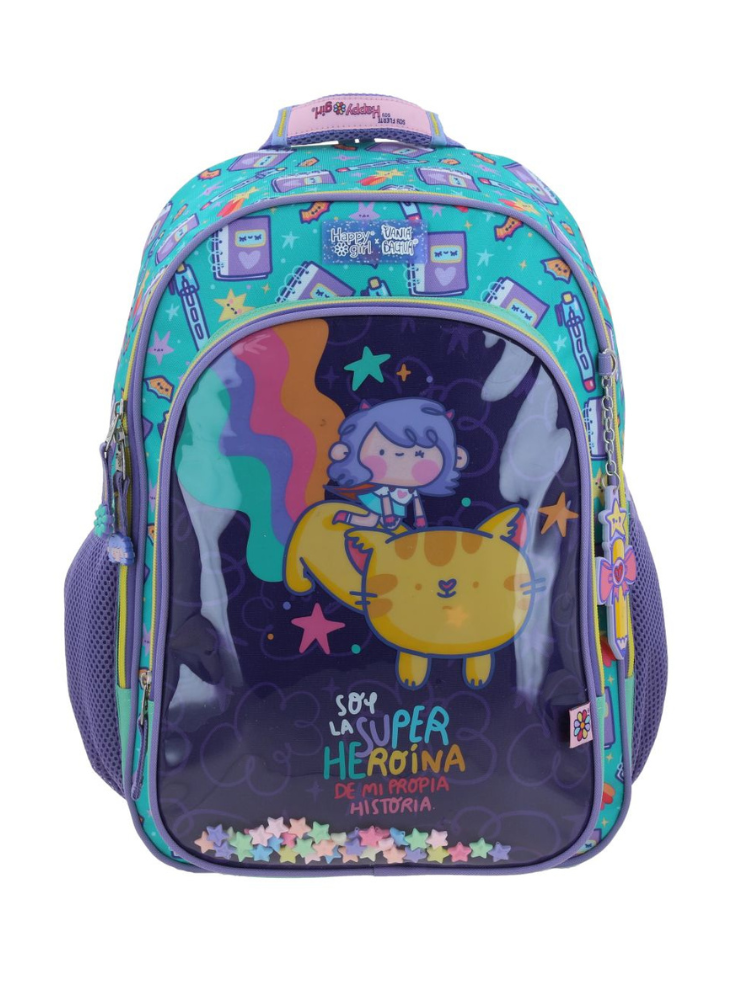 Mochila Turquesa Vania Bachur Happy Girl Josed