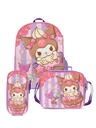 Set Mochila+Lonchera Y Portalápiz Sweet Kuromi