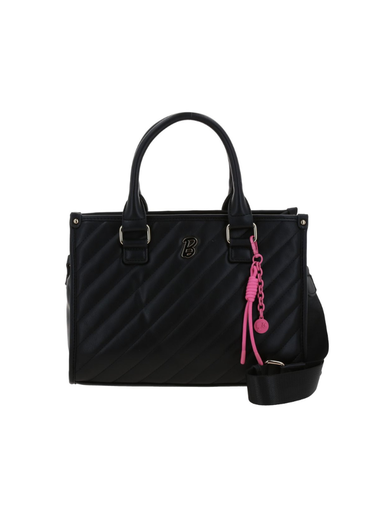 [BR24098-3] 
Bolso Satchel Negro Barbie By Gorett Clarissa