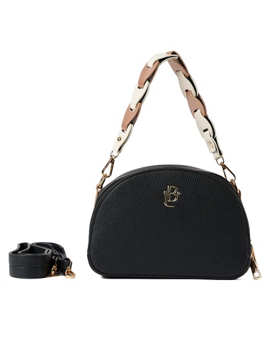 [LB2517BK-MLT] Bolso LB Tipo Bandolera Media Luna Negro