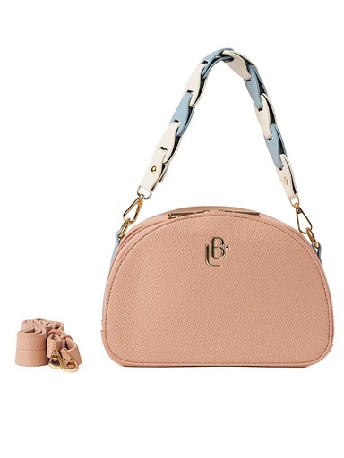 [LB2517PK-MLT] Bolso LB Tipo Bandolera Media Luna Rosa