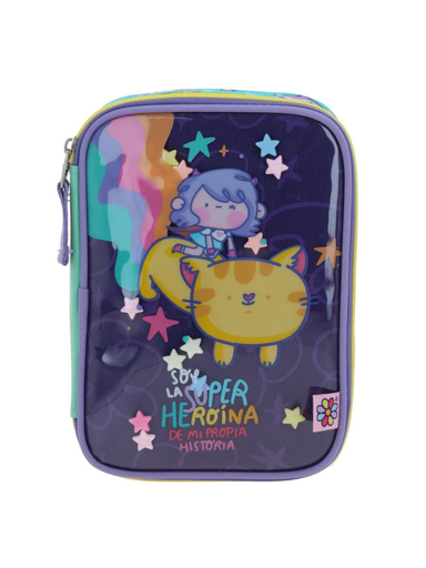 [VB70415-T] Portalápiz Turquesa Vania Bachur Happy Girl Josed