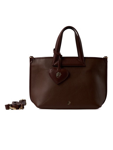 [LB2513CAFE] Bolso LB Tipo Satchel Violeta Café