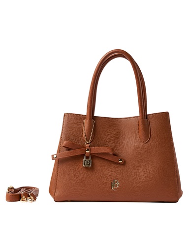[LB2508CAR] Bolso LB Tipo Satchel Lazo Café