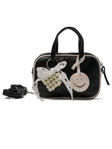 [MAD-0001-BK] Bolso Bandolero Madelin Joy Y Pearl Negro