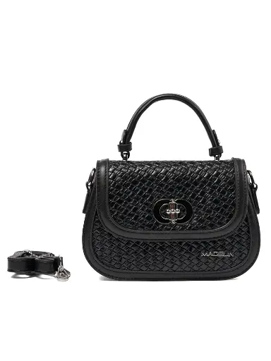 [MAD-1171-BK] Bolso Madelin Tipo Bandolero Dey Negro