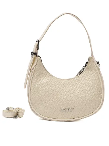 [MAD-6805-23-WH] Bolso Madelin Tipo Baguette Jury Blanco