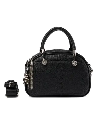 [MAD-8801-5-BK] Bolso Madelin Tipo Bandolero Vekis Negro