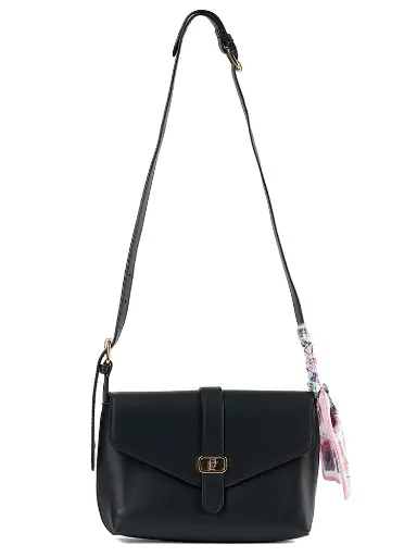 [LB2620-BK] Bolso LB Tipo Bandolero Suzeth Negro