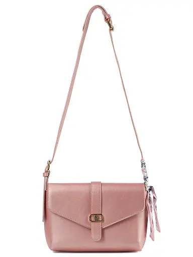 [LB2620-PK] Bolso LB Tipo Bandolero Suzeth Rosa Nacarado