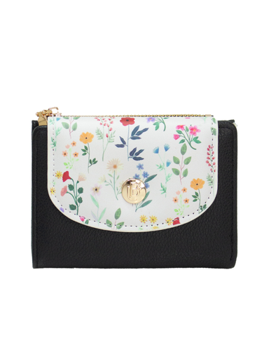 [LBW2607BK] Billetera Pequeña Para Dama Damaris Negro