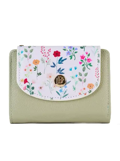 [LBW2607GRN] Billetera Pequeña Para Dama Damaris Verde Aqua