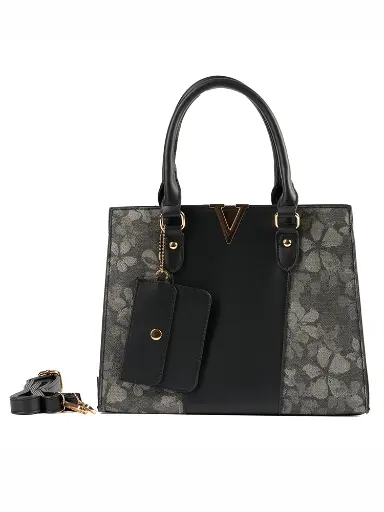 [LB2610-BK] Bolso LB Tipo Tote Teresa Negro