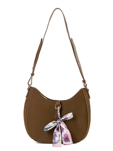 [LB2625-BRN] Bolso LB Tipo Baguette Alejandra Café